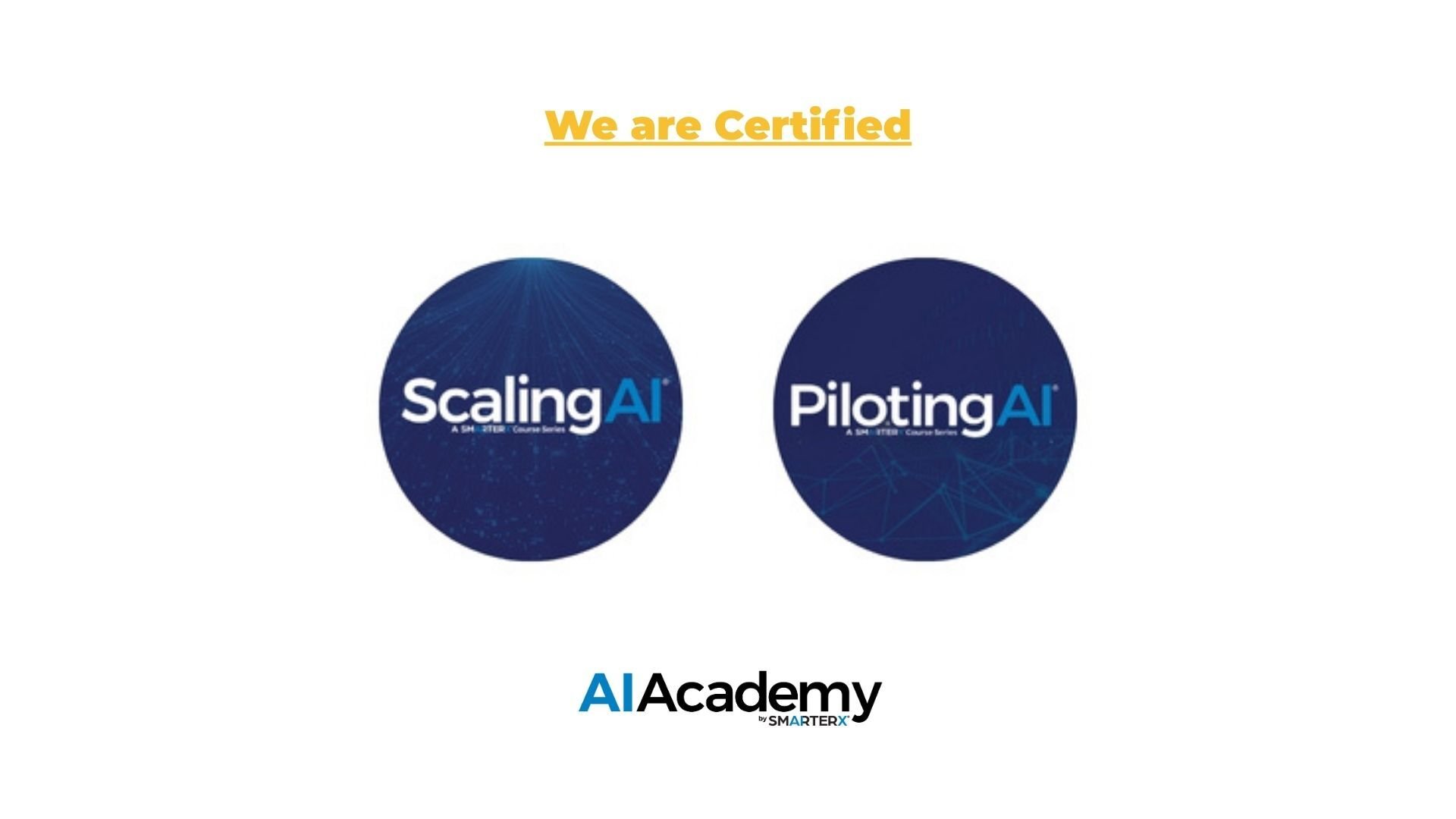 SmarterX AI Certifications